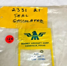 2331-21 Mooney Aircraft Gascolator Seal  - New Surplus