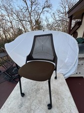 Herman Miller SAYL side office chair RARE four leg base Brown Seat READ * 4bonus