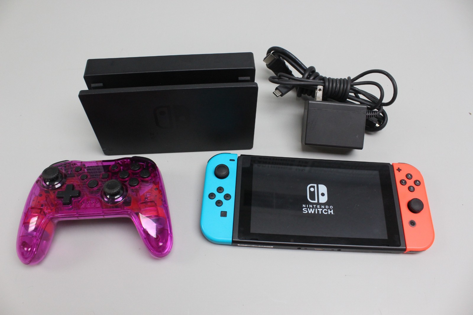 Nintendo Switch with Neon Blue and Neon Red Joy-Con (HAC-001-01)