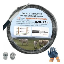 16 Gauge- 82 ft Electric Fence Double Insulated Wire Underground, 25meters/82ft