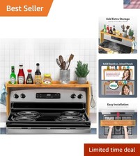 Bamboo Over the Stove Spice Shelf for Kitchen, 31.5" Spice Rack Organizer She...