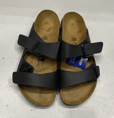 Birkenstock Men's 9/Women's 11Arizona Birko-Flor Double Strap Sandals Black