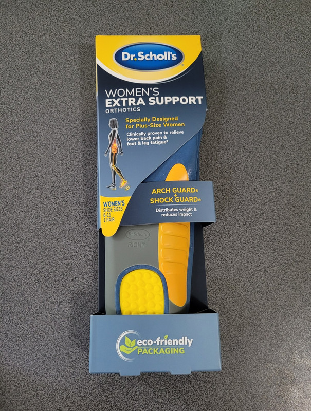 NEW Dr. Scholl's Women's Extra Support Gel Orthotic Insoles Arch Support 6-10
