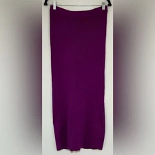 Olive + Oak Purple Ribbed Stretch Maxi Skirt Size Large NWT