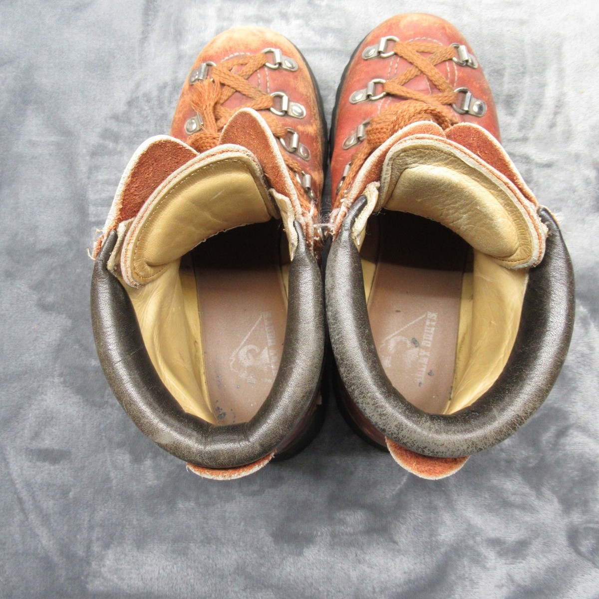 Rocky Boots Mens 8 Womens 11‎ Brown Leather Heavy Mountaineer Hike VTG 80s USA Rocky Boots Mens 8 Womens 11 Brown Leather Heavy Mountaineer  main image 2