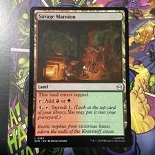 NM Savage Mansion, MTG, Marvel's Spider-Man, Magic the Gathering, 183 Regular 