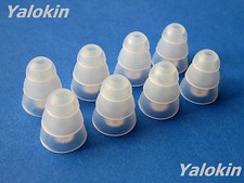 8 Large Clear Triple Flange Replacement Eartips Adapters for Shure Earphones