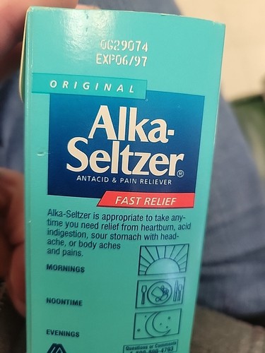 Vintage 1997 ALKA SELTZER SEALED BOX 36 Tabs - Picture 3 of 7