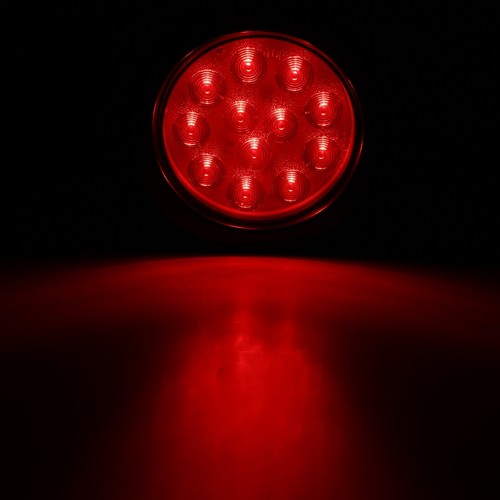 4" INCH Amber & Red LED Truck Trailer Stop Turn Signal Tail Brake Lights 12V - Bild 10 von 12