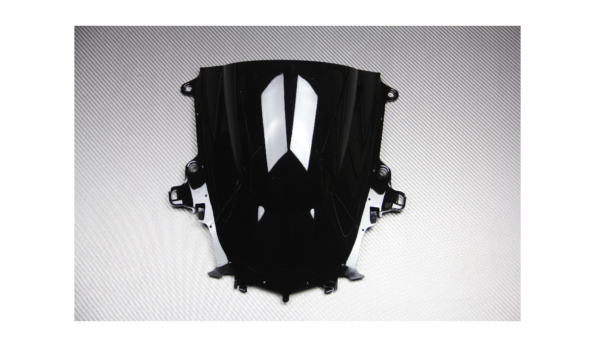 Bulle double bulle noire YAMAHA YZF R1 éliminant la pression du vent sur le casque