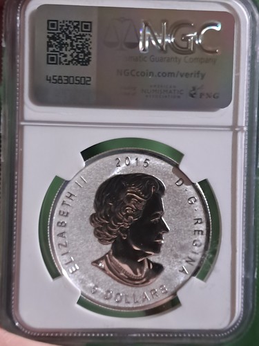 2015 Canada Maple Leaf E=MC² Privy PF69 NGC – Rare Reverse Proof - Picture 4 of 6
