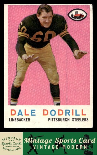 1959 Topps - Dale Dodrill - #34 Pittsburgh Steelers - Bild 1 von 2