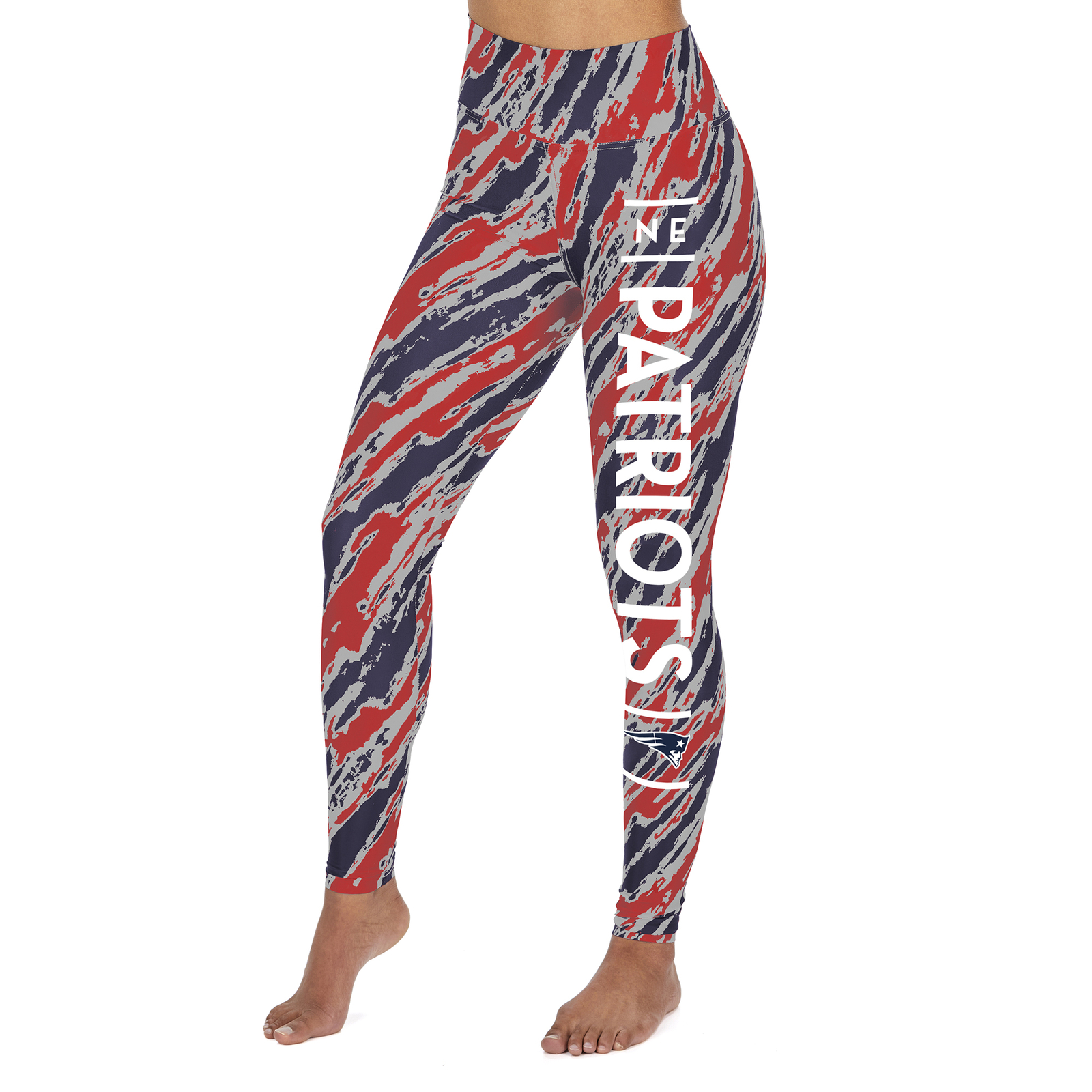 Женские леггинсы Zubaz NFL New England Patriots с диагональной полосой