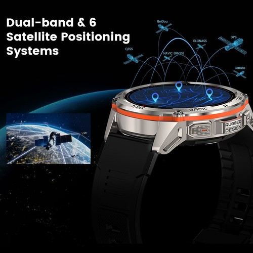 KOSPET TANK T3 Ultra SILVER GPS Smart Watch 470mAh 50M Waterproof AMOLED Display - Picture 8 of 16