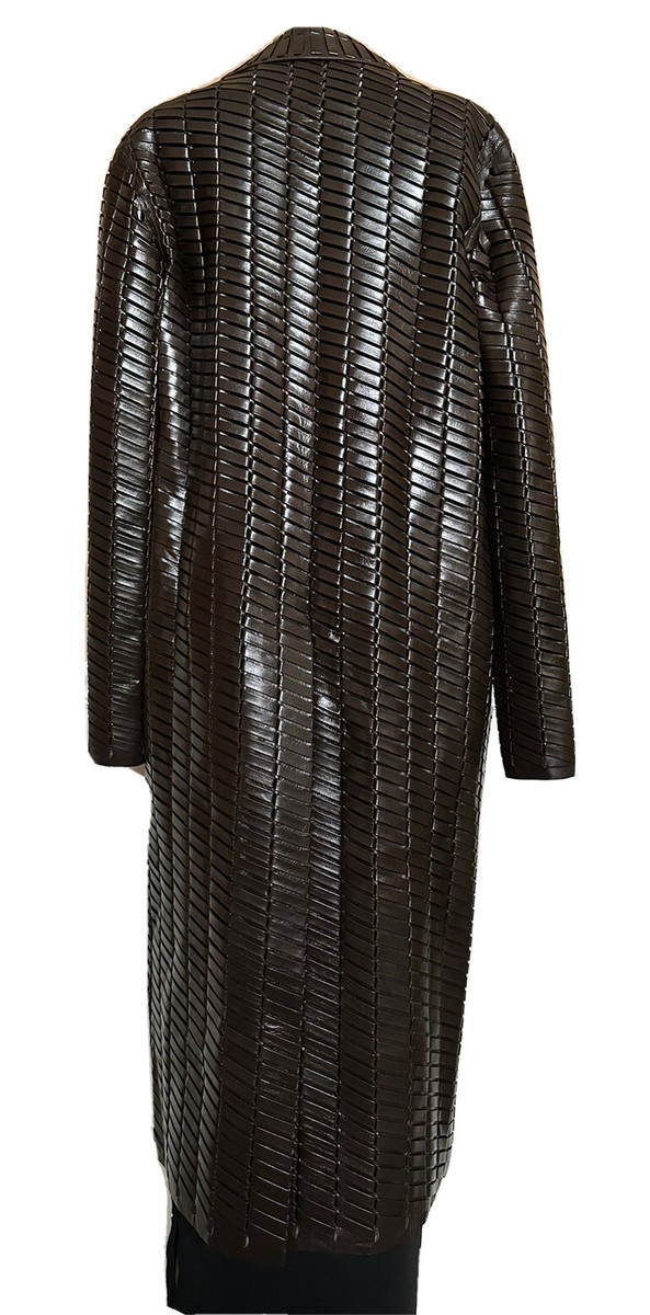 co_co　　BOTTEGA NWT $14900 Bottega Veneta Women's Woven Shiny Leather Coat