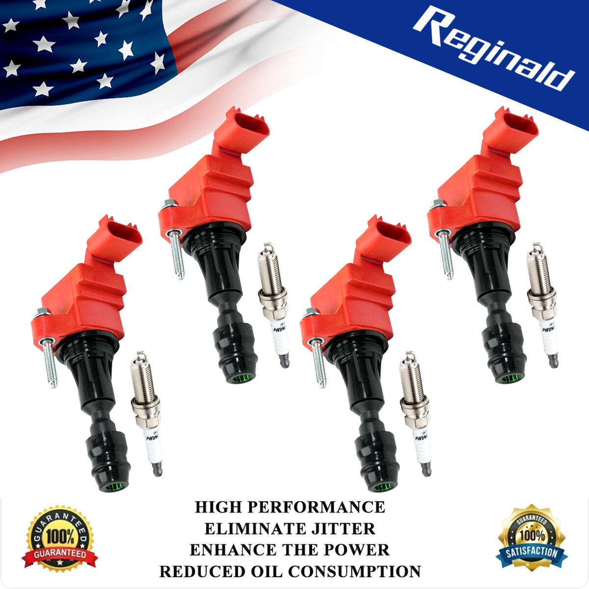 Set of 4 DENSO Uf491 Ignition Coil 12638824 Fits GM for sale