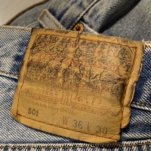 Vintage Levis 501 Jeans Herren 36x30 Blau Button Fly Y2K 01-93 Tag Rock Grunge A25 - Bild 4 von 14