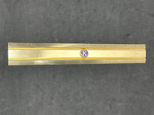 Kiwanis International 12" Brass Ruler with Emblem