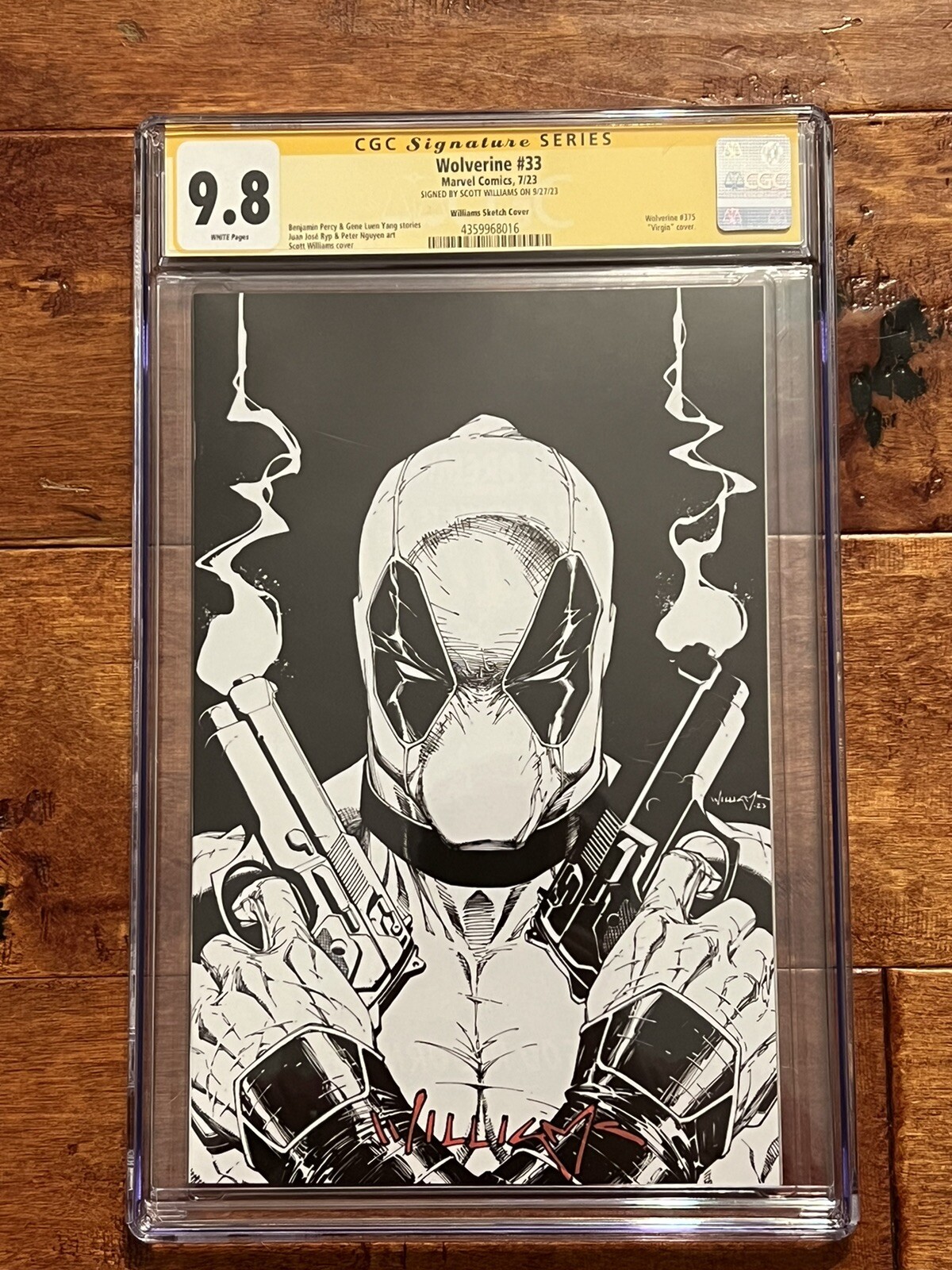 Wolverine #33 CGC SS 9.8 SDCC Exclusive Virgin Sketch Variant Ltd 900 Deadpool