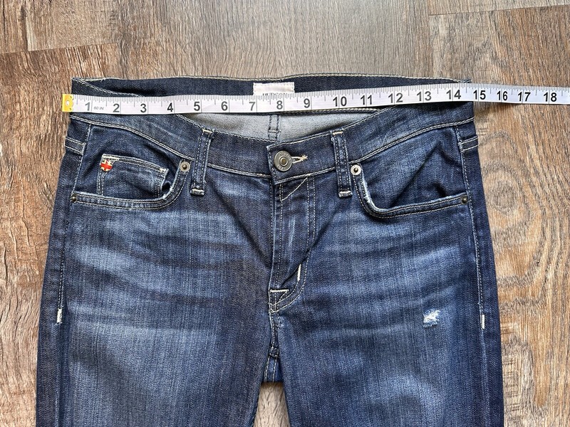Women’s Dark Wash Hudson Ginny Crop Cuffed Jeans Sz 27