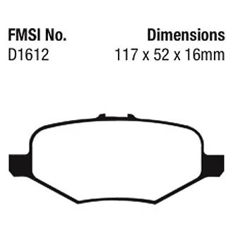 EBC DP41887R Yellowstuff Rear Brake Pads for 2013-2017 Ford Flex - Изображение 4 из 4