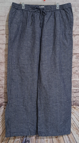 Merona Striped Linen Blend Pants XL (36x31) Summer Beach Lounge