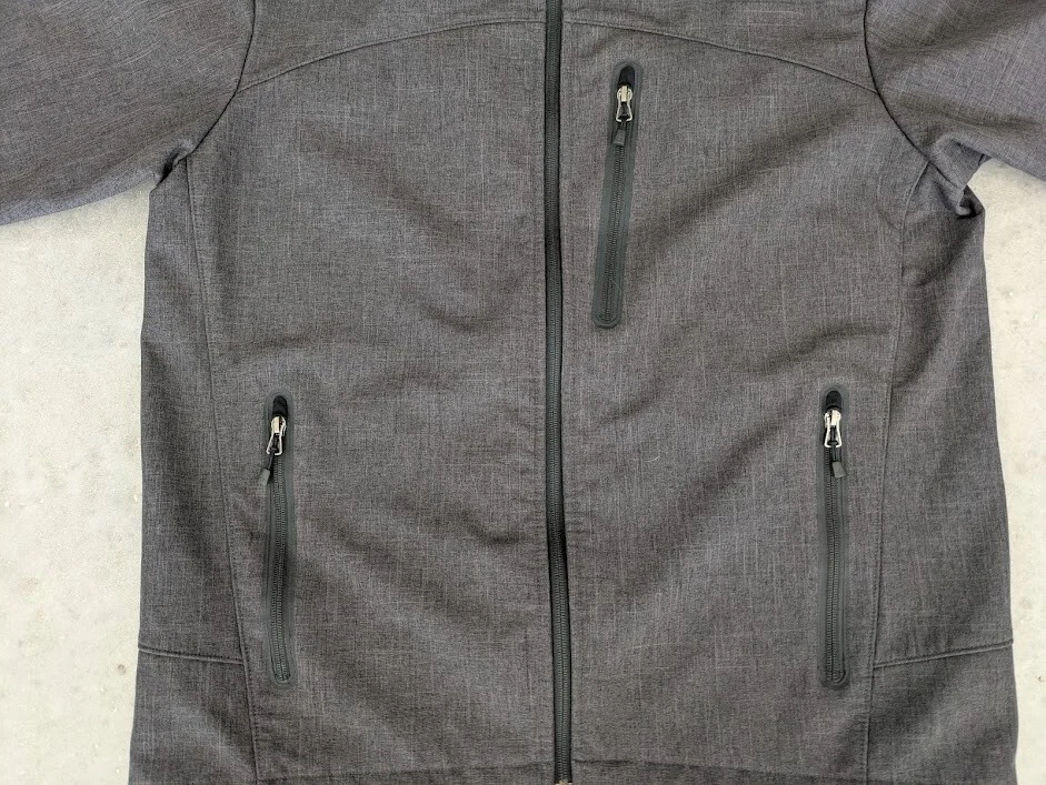 Columbia Jacket grey zip Ascender softshell Jacket fleece lined Large - Image 3 of 4