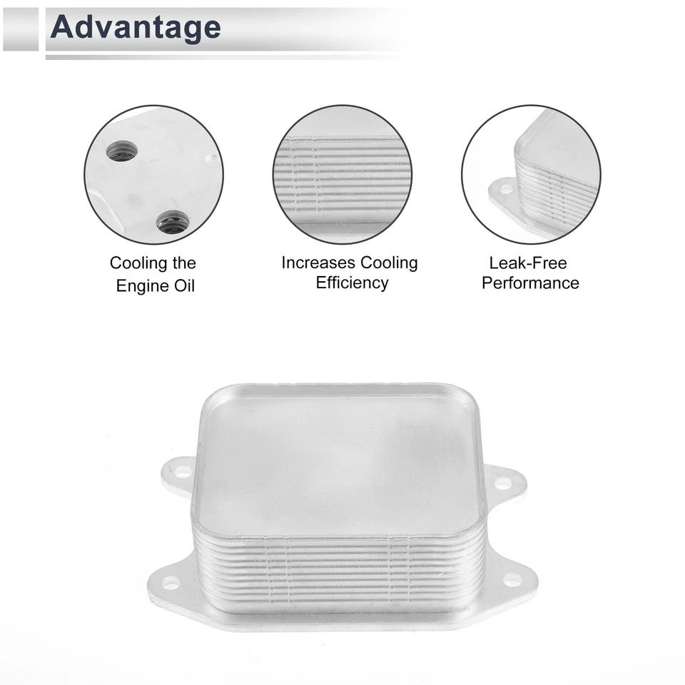 Engine Oil Cooler for Audi A1 2012-2014 No.04E117021B Trans Cooler 1 Set - image 4 of 4