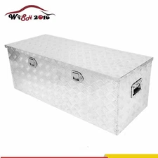 48"X19.5"X17.5" Heavy Duty Aluminum Tool Box PickUp Truck Bed RV Trailer Toolbox