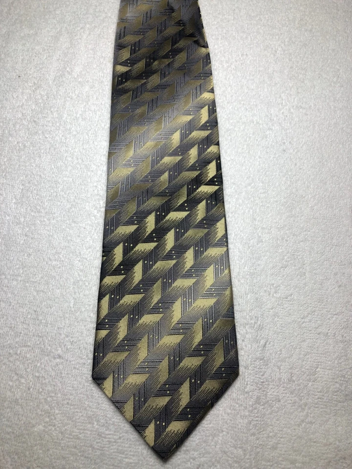 ROBERTO VILLINI CORBATA HOMBRE GRIS Y DORADO 4 X 59 Foto 2 de 4