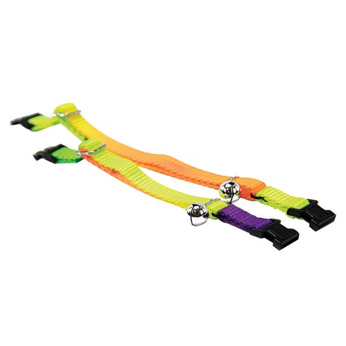 Prestige Pet 3/8" Adjustable Safety Cat Collar Rainbow 9-14" 23-36cm - Picture 4 of 6