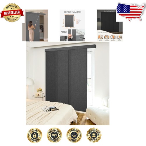 Adjustable Blackout Vertical Blinds - Perfect for Sliding Doors & Room Dividers