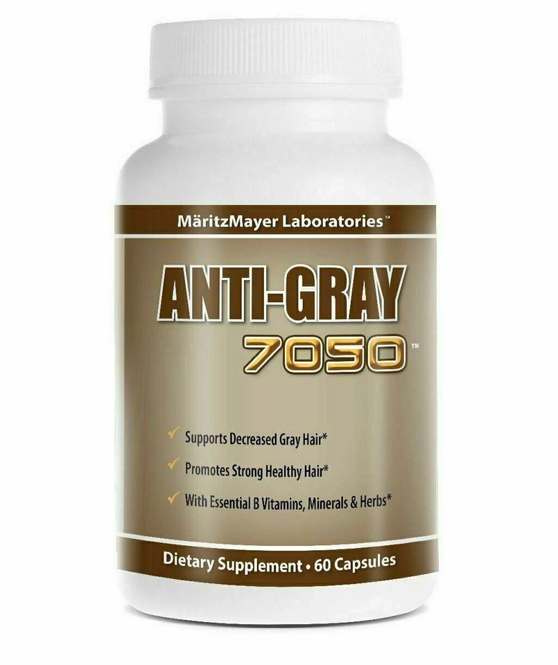 3 Pack Anti Gray 7050 Hair Saw Palmetto Catalase Max Strength Dietary Supplement - Image 2 of 4