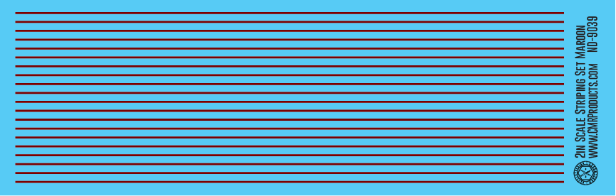 N Scale - Scale Striping Set 2in Maroon