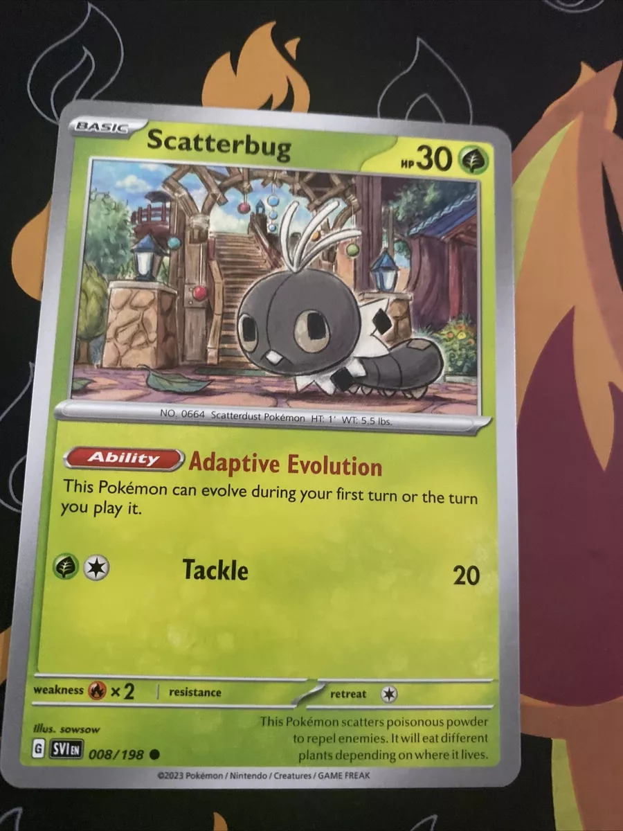 Carta Pokémon - Scatterbug 8/198 - Escarlate Violeta SV1 - Copag em  Promoção na Americanas