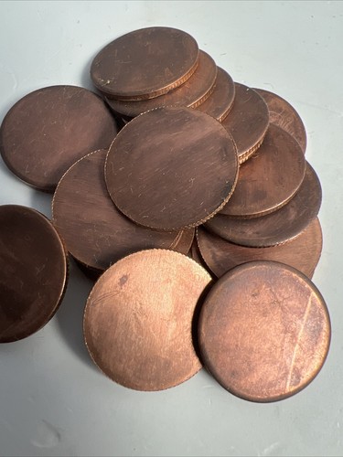 20 US Coin Blank Lincoln Penny Cent Planchet Mint Ground Down Coin 6G/.2oz - Picture 7 of 11