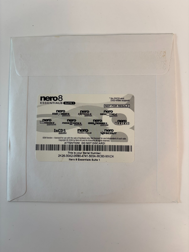 PC Software CD Disc Nero 8 Essentials CD & DVD Burning Software -- New - Picture 2 of 4