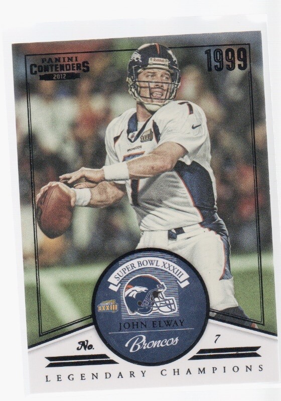 JOHN ELWAY 2012 PANINI CONTENDERS LEGENDARY CHAMPIONS BLACK #11  /50