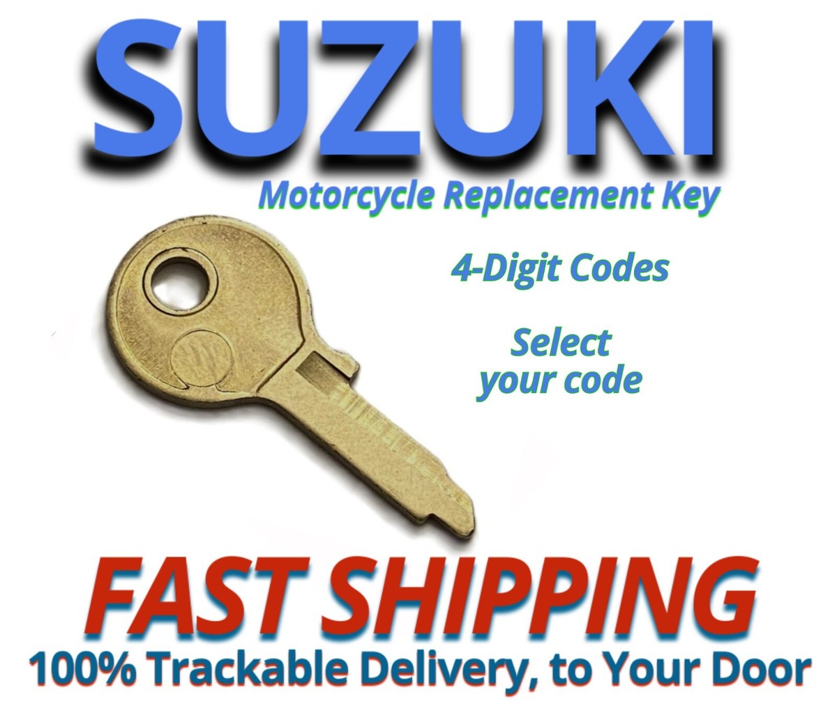 Suzuki Motorcycle Keys Replacement Key Cut to Code 4 digit codes