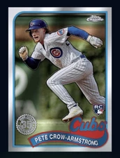 2024 TOPPS Chrome  1989 baseball Rookie - PETE CROW-ARMSTRONG (Bunt Dlgital card