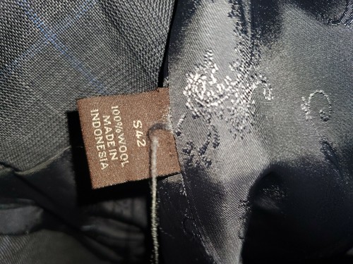 Tasso Elba Mens Grey Glenn Plaid Vest 42 Short Excellent Conditon Paisley Backin - Picture 5 of 6