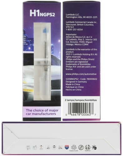 Philips Night Guide Platinum H1 55W Two Bulbs Fog Light Replacement Plug Play EO - Picture 4 of 12