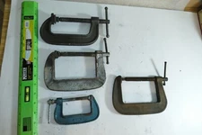 Vintage Lot of 4 C Clamps Hargrave Brink Cotton Korea Junior Clamper 1 Has Issue