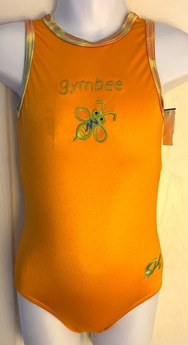 GK "GYMBEE" KIND X-SMALL ORANGE FOLIENBORTE BIENE GYMNASTIK TANZ TANK TRIKOT XS - Bild 1 von 15