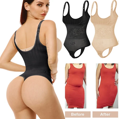 Shapewear Bodysuit Tangas Bauchkontrolle offene Büste nahtlos Damen Body Shaper USA - Bild 1 von 41