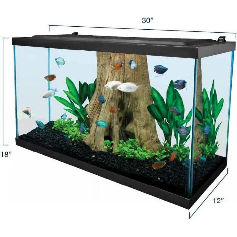 29 Gallon Glass LED Aquarium Kit W/ Filter Heater Accessories