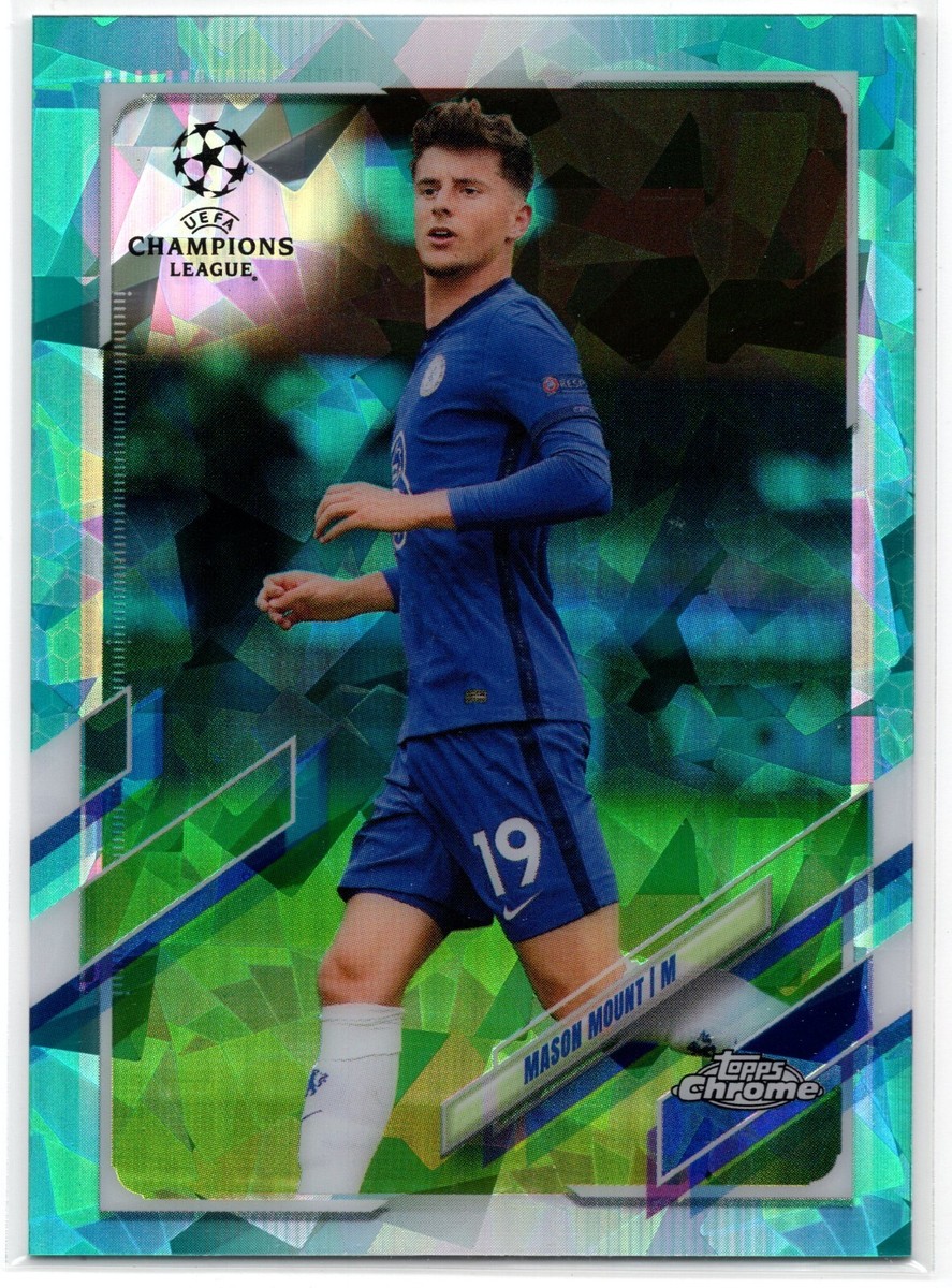 Mason Mount 2020-21 Topps UCL Sapphire no 45 UCL Aqua # /150