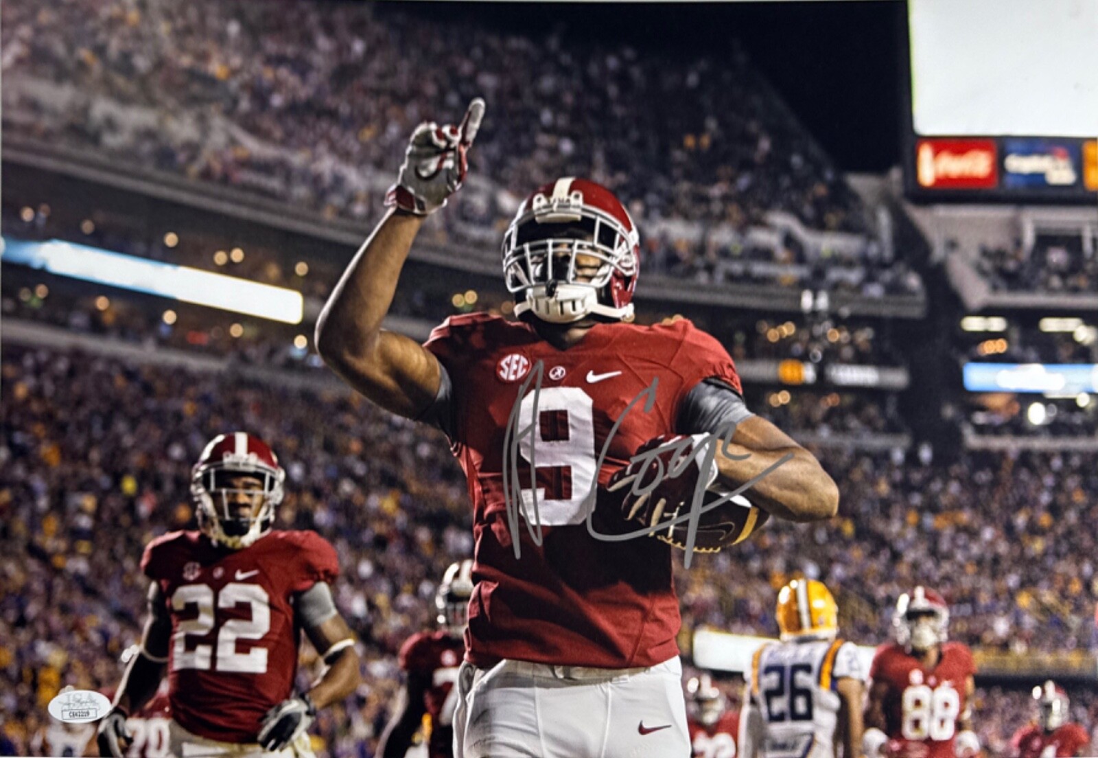 Amari Cooper Autographed Signed Alabama Crimson Tide 12x18 Photo JSA CE42219 