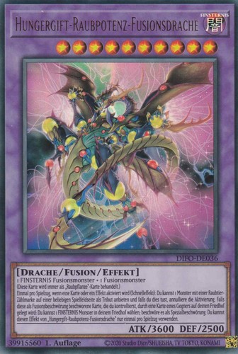 (128)Hungergift-Raubpotenz-Fusionsdrache DIFO-DE036 Ultra Rare 1.Aufl. Yu-Gi-Oh - 第 1/1 張圖片