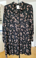 So Babydoll Button Up Paisley Dress Long Sleeve Plus Size 1X. New Without Tag 